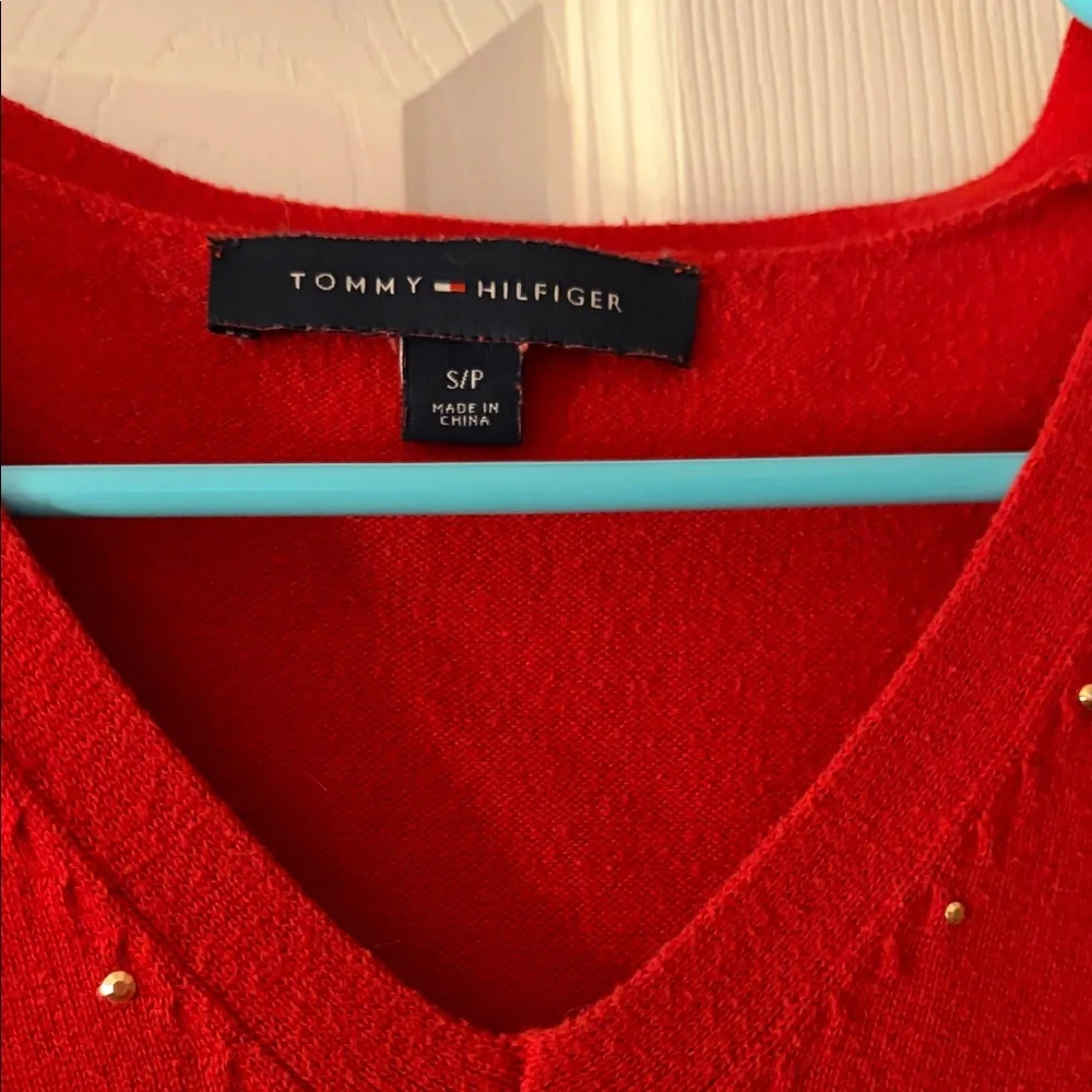 Tommy Hilfiger Red Sparkly Sweater - Picture 2 of 7
